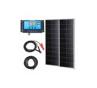 Kit Panneau Solaire Monocristallin 200 W Panneaux Solaires 2PCS + Contrôleur de Charge Module PV Monocristallin à Haute