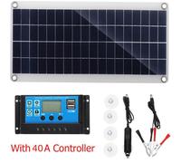 Kit panneau solaire portable - Monocristallin 300W - 12V - Contrôleur 40A - Dimensions 41.1x20x2.5cm SANPIE