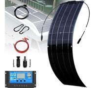 Kit Panneau Solaire Souple 200W 400W 800W,Panneau Solaire | Flexible Monocristallin pour Camping-Car, Camper, Van,Bateaux et Autres Surfaces Inégales(A,200W)