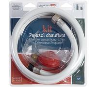 Kit parasol chauffant Gaz COOKINGBOX - Raccord à visser 1 5m - Blanc