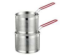 Kit Passoire Inox 2 Pièces - Passoire de Cuisine avec Poignée Amovible & Panier à Friture - Polyvalent pour Pâtes, Frites, Légumes - Lavable au Lave-Vaisselle & Inoxydable - Idéal pour Laver, Égoutter