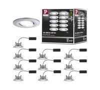 Kit Paulmann EBL Calla IP65 rond orientable 10 × 6 W 4 000 K chrome mat | Kit de 10 luminaires, protection IP65 contre les jets d'eau, spots LED orientables, pour raccordement direct 230 V