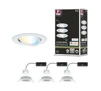 Kit Paulmann EBL « Nova » Smart 3x6 W, Tunable White, blanc dépoli