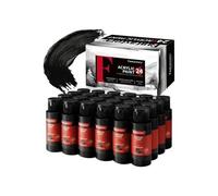 Kit Peinture Acrylique Noire 24 X 60ml - Pigments Intenses, Séchage Rapide & Imperméable Pour Toile, Bois, Céramique Et Tissu