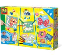 Kit Peinture au Doigt, Coloriage et Formes Autocollantes SES CREATIVE My First