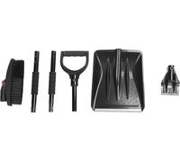 kit pelle à neige 3 en 1, portable, pliable, avec brosse gratte-glace pour jardin, camping, voiture, noir