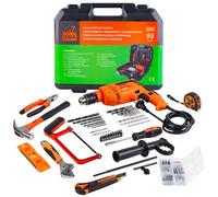 kit perceuse à percussion 750W, forets, coffret 95 pièces