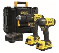 Kit Perceuse à percussion - STANLEY FATMAX - 18V - 2 Batteries Lithium-ion - Chargeur - Mallette