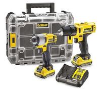 Kit Perceuse Visseuse Xr 12 V + Visseuse à Chocs Xr 12 V + Organiseur Tstak V Avec Chargeur Et 2 Batteries Li-ion 2 Ah