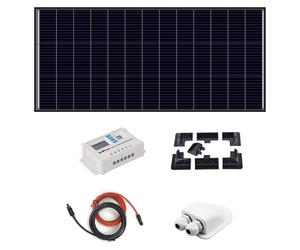 Kit Photovoltaïque Monocristallin 200 W Avec Régulateur Pwm Lcd 20 A, Idéal Pour Les Camping-Cars, Les Bateaux Et Les Caravanes.