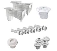 Kit pièces à sceller piscine 11x5m béton/liner