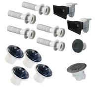 Kit pièces à sceller pour piscine enterrée liner 10x5m Gris Anthracite