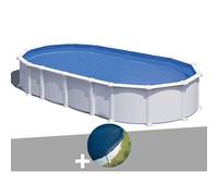Kit piscine acier blanc Gré Atlantis ovale 10,20 x 5,75 x 1,32 m + Bâche hiver