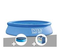 Kit piscine autoportée Easy Set 2,44 x 0,61 m + Bâche de protection + Bâche à bulles
