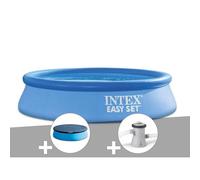 Kit piscine autoportée Intex Easy Set 2,44 x 0,61 m + Bâche de protection + Épurateur à cartouche