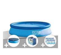 Kit piscine autoportée Intex Easy Set 3,05 x 0,61 m (avec filtration) + Bâche à bulles + Bâche de protection + 6 cartouches de filtration