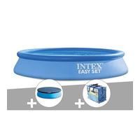 Kit piscine autoportée Intex Easy Set 3,05 x 0,61 m + Bâche de protection + Bâche à bulles