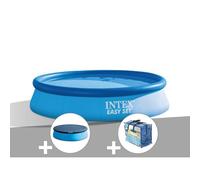 Kit piscine autoportée Intex Easy Set 3,05 x 0,76 m (avec filtration) + Bâche à bulles + Bâche de protection