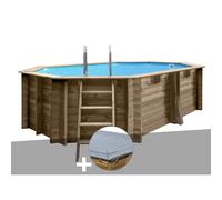 Kit piscine bois Gré Grenade 2 4,36 x 3,36 x 1,17 m + Bâche hiver