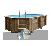 Kit piscine bois Gré Grenade 4,36 x 3,36 x 1,17 m + Douche