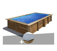 Kit piscine bois Gré Lemon 3,75 x 2,00 x 0,68 m + Bâche hiver