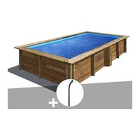 Kit piscine bois Gré Lemon 3,75 x 2,00 x 0,68 m + Douche
