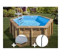 Kit piscine bois Gré Lili 2 Ø 2,80 x 1,07 m + Bâche hiver + Douche