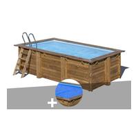 Kit piscine bois Gré Marbella 2 4,20 x 2,70 x 1,17 m + Bâche à bulles