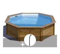 Kit piscine bois Gré Violette Ø 5,00 x 1,27 m + Douche