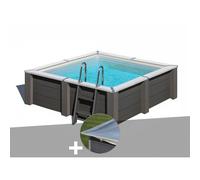 Kit piscine composite Gré Avant-Garde carrée 3,15 x 3,15 x 0,96 m + Bâche hiver