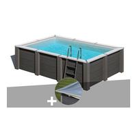 Kit piscine composite Gré Avant-Garde carrée 4,55 x 3,15 x 1,26 m + Bâche hiver