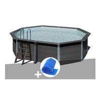 Kit piscine composite Gré Avant-Garde ovale 5,24 x 3,86 x 1,24 m + Bâche à bulles