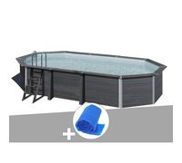 Kit piscine composite Gré Avant-Garde ovale 6,64 x 3,86 x 1,24 m + Bâche à bulles