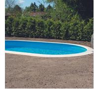 Kit Piscine Enterrable - AQUALUX - Piscine Acier - Ovale - 700 x 350 cm - Hauteur 120cm avec échelle et système filtration
