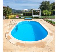 Kit piscine enterrée Madagascar acier ovale 800 x 400 x H150 cm