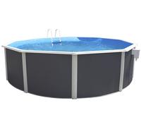 Kit piscine hors-sol acier Toi ANTHRACITE CANARIAS ronde Ø 550x120cm filtre à sable