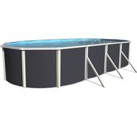 Kit piscine hors-sol acier Toi ANTHRACITE PRESTIGIO 120 ovale 915X457X120cm filtre à sable
