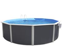 Kit piscine hors-sol acier Toi ANTHRACITE PRESTIGIO 120 ronde Ø 460x120cm filtre à sable