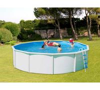 Kit piscine hors-sol acier Toi CANARIAS CIRCULAR ronde Ø 6.40 x 1.20m laqué blanc