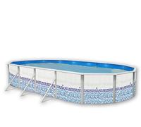 Kit piscine hors-sol acier Toi MOSAICO ovale 9.15 x 4.57 x 1.2m décor mosaique