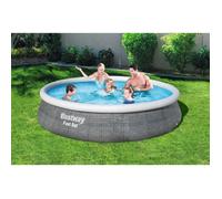 Bestway Piscine autoportante Fast Set Ronde 396 x 84 cm Rotin Gris 57376