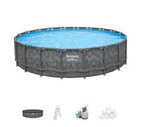 Piscine tubulaire ronde Bestway APX 365 6,10 x 1,32 m + Filtration + Accessoires