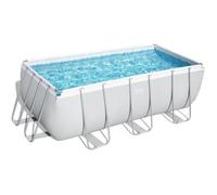 Kit Piscine hors sol tubulaire BESTWAY - Power Steel™ - 412 x 201 x 122 cm - Rectangulaire (Filtre à sable, échelle, diffuseur)