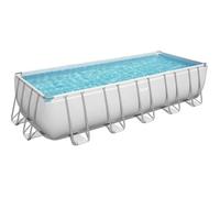Kit Piscine hors sol tubulaire BESTWAY Power Steel - 640 x 274 x 132 cm - Rectangulaire (Livrée avec une pompe + un diffuseur)