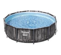 Kit Piscine hors sol tubulaire BESTWAY - Steel Pro Max™ - 366 x 100 cm - Ronde (filtre à cartouche, échelle, diffuseur)