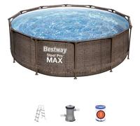 Piscine Bestway tubulaire ronde Steel Pro Max - Ø 366 x H 100 cm (Filtre à cartouche)
