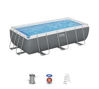 Kit Piscine hors sol tubulaire BESTWAY - Steel Pro Max™ - 404 x 201 x 100 cm - Rectangulaire (Filtre à cartouche, échelle)