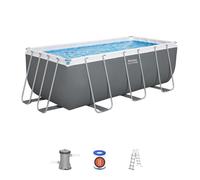 Kit Piscine hors sol tubulaire BESTWAY - Steel Pro Max - 422 x 201 x 122 cm - Rectangulaire (Filtre à cartouche, échelle, 1 cartouch