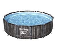 Piscine hors sol ronde Bestway Steel Pro Max™ 427 x 107 cm décor bois