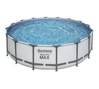 Kit Piscine hors sol tubulaire BESTWAY Steel Pro Max™ - 488 x 122 cm - Ronde (Avec un filtre à cartouche, une pompe, une bâche et